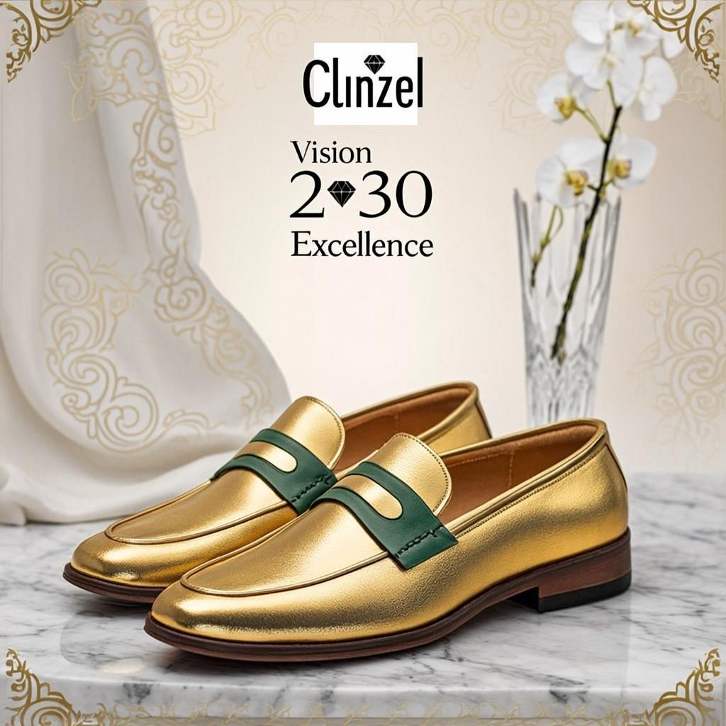 Chaussures Cuir Doré